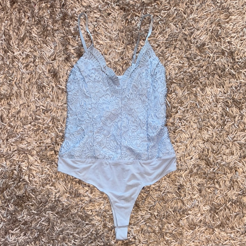 Lace Bodysuit with Spaghetti Straps